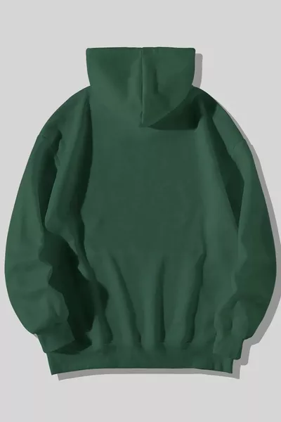 Unisex groen oversized sweatshirt met capuchon