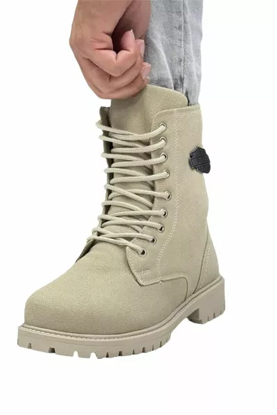 Мужские почтовые сапоги на молнии BEIGE