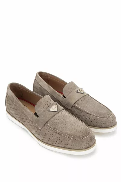 أحذية رجالية جلدية أصلية بيج متسكع