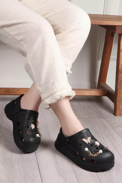 Dames Hoge Zool Steen Marine Zwembad Sabo Arts Verpleegkundige Ziekenhuis Comfort Casual Vrouwen Slippers Schoenen