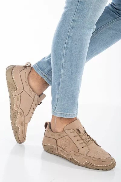 Cdortex  Genuine Leather Orthopedic Lace-Up Casual Men's Shoes