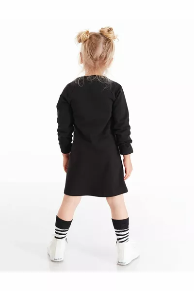 أسود يونيكورن حمار وحشي الفتيات كم طويل كشكش فستان مفصل