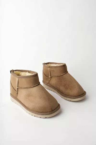 neige garantie unisexe enfants semelle intérieure épaisse moelleux décontracté mini demi-bottes