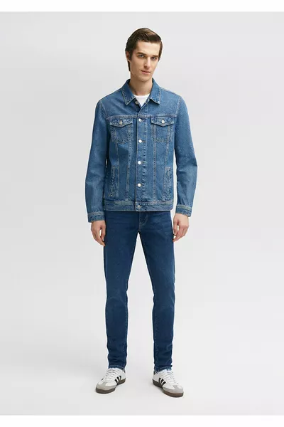 فرانك s ضبابي نيلي سي جان جاكيت 