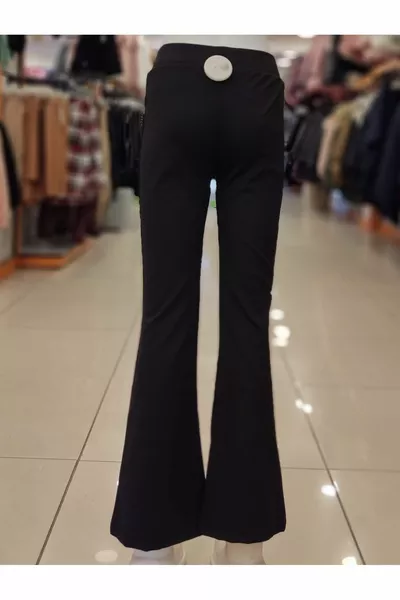 Civelek  Spanish Leg Girls' Pants Ribbed Leggings