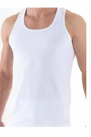 ماصة للعرق٪ قطن رجالي قطن أبيض تانك توب
