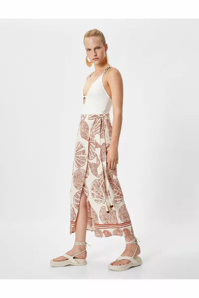 Şahika Ercümen X Koton - Юбка миди с разрезом