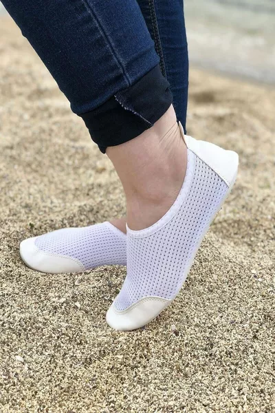 Unisexe antidérapant chaussures de mer épais blanc orthopédique semelle intérieure polyvalente piscine plage bottines