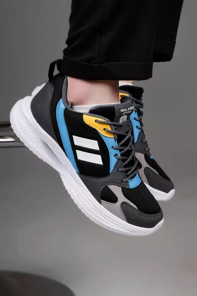 Baskets De Marche Homme À Lacets Souples, Confortables Et Ergonomiques, Adaptées À Un Usage Quotidien