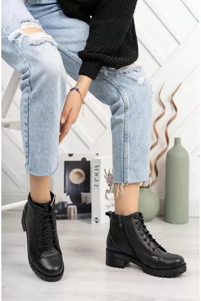 Echtes Leder Täglicher Gebrauch Halbe Posten Damen Stiefel / Bootie 