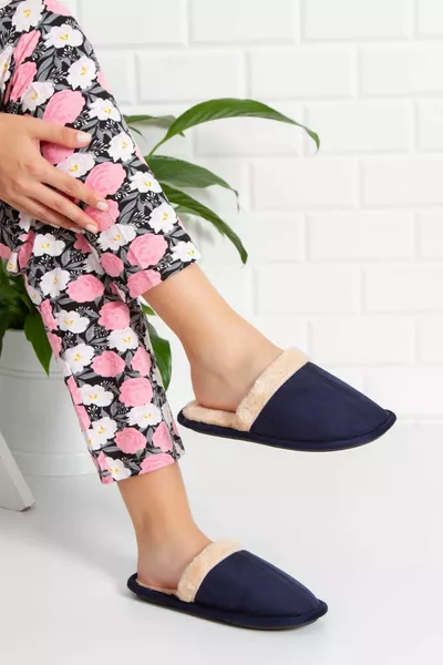 Modafrato Puffi داخلي صوفي منزل للجنسين شباشب شتوية