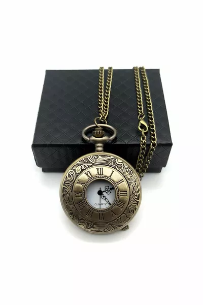 خمر الأرقام الرومانية جيب ووتش تكبل ووتش النحاس