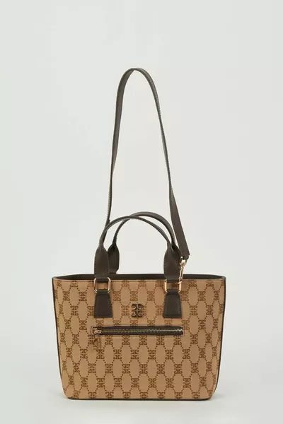 حقيبة كتف نسائية من القهوة 