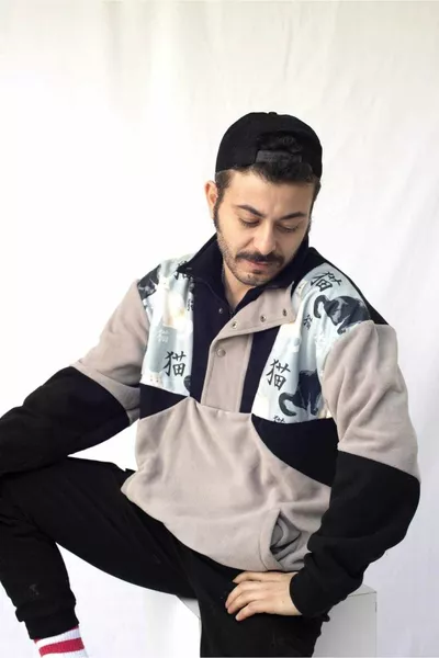 نساء رجال أسود رمادي نصف سحاب الصوف