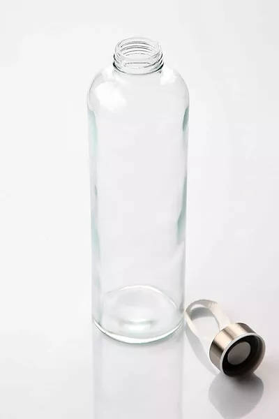 قارورة زجاجية صحية  مل زجاجة ماء ، قارورة رياضية 1 لتر مع علبة