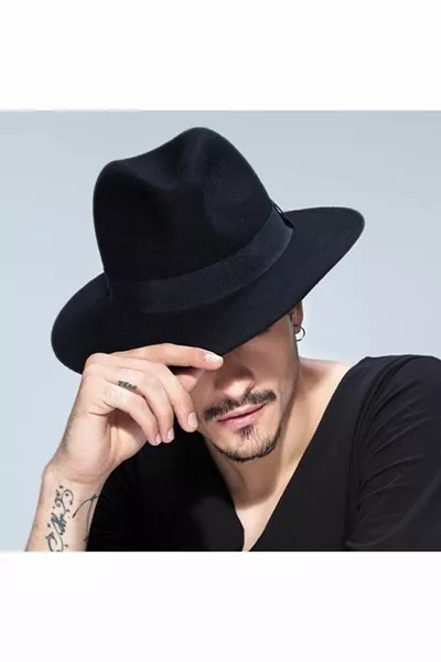 Black Fedora Hard Cowboy Hat