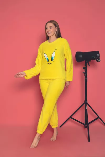Women's Tweety Plush Pajama Set