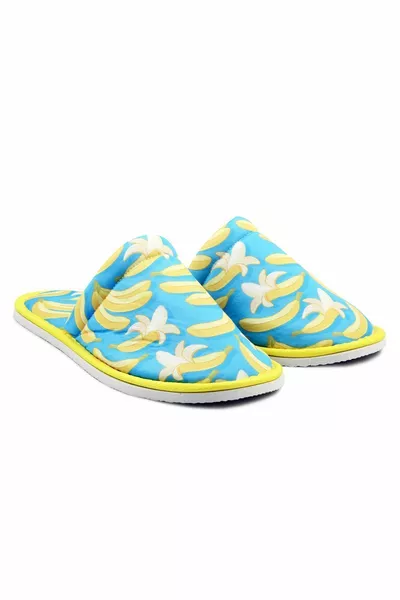 Unisex Blue Banana Fantasia Suola Morbida Pantofole da Casa