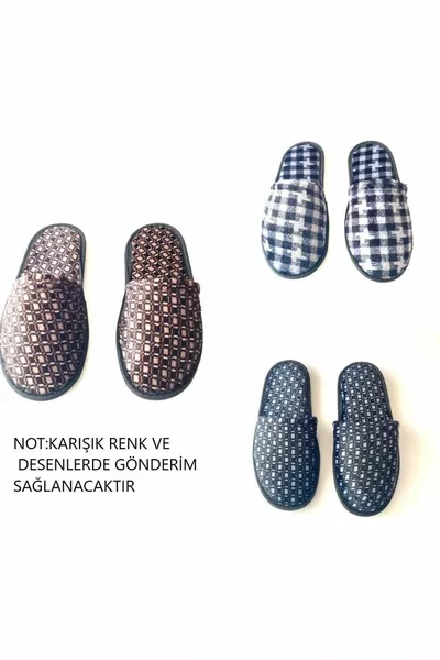 3 Pcs Hommes Hiver Pantoufles Maison Pantoufles Dot Bundle Set Guest Pantoufles