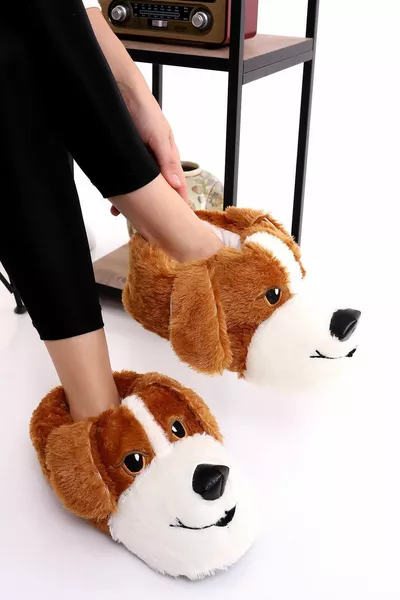 Animal  Chien Hiver Femmes Garçons Enfants Panduf Domestique Silencieux Semelle Panduf