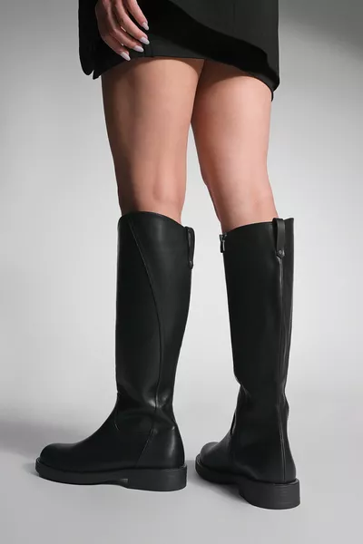 Stivali Casual Donna con Cerniera Laterale Sirante Nero