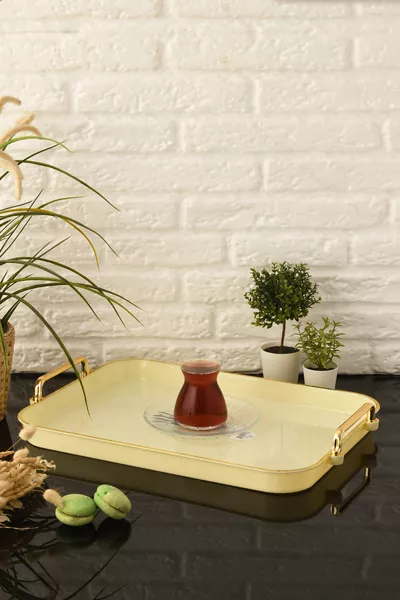 صينية كريم بإطار ذهبي من إليسا .5 سم