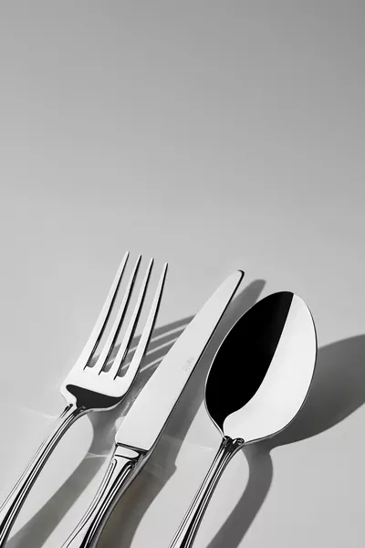 Lalezar Sade 6 Persoons -delig Bestekset met Lepels, Vorken en Messen in Doos