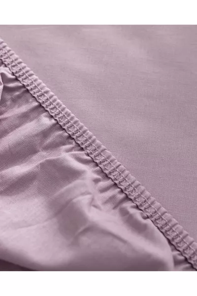 ملاءة سرير مانون بحجم كينغ بلس مطاطية % قطن رانفورس - لون برقوق فاتح