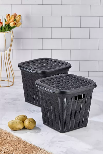 2-в-1 Многофункциональная Корзина - Органайзер - Контейнер для Картофеля и Лука - Коробка для Игрушек - Корзина для Ванной