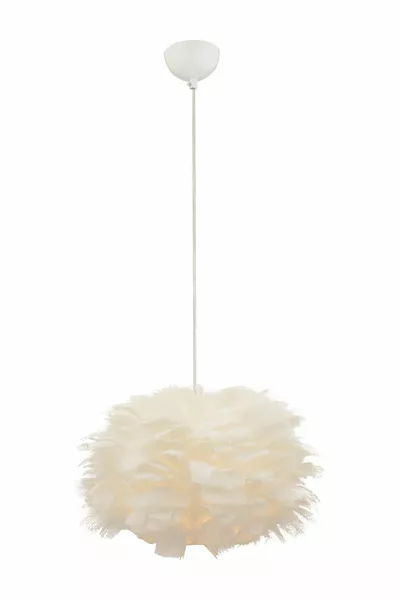 ثريا معلقة بيضاء منفردة مغطاة بالوبر بيليناي، ثريا معلقة حديثة للمطبخ وغرفة المعيشة