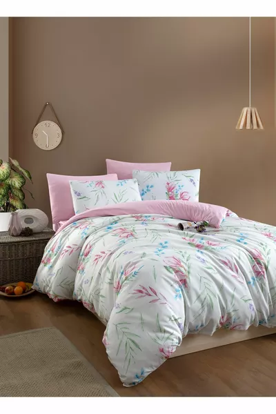 Single Duvet Cover Set with Fitted Sheet TULIP