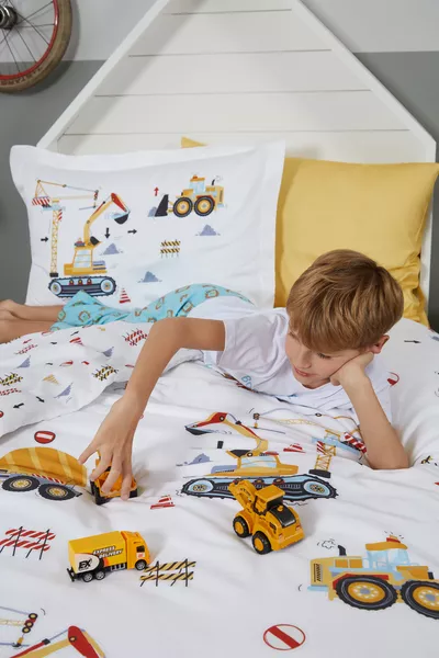 Builder Single Fitted Sheet Duvet Cover Set