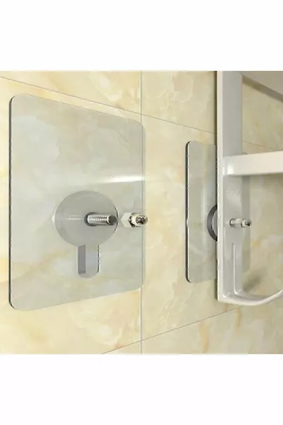 6 Pieces Super Strong Frame Hanger Pin-Free Nail Screw Hook Adhesive Shelf Holder Hanger