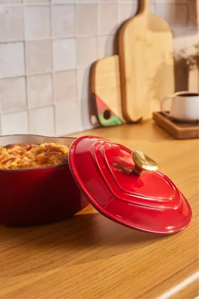 Casserole émaillée Love Demir Döküm rouge 1,9 L