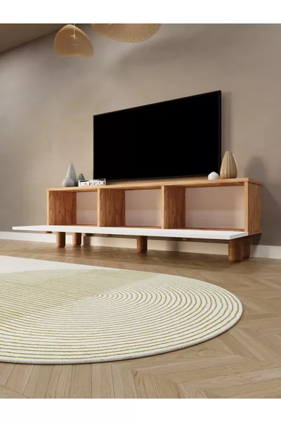 ТВ-тумба Bohem  см с тремя дверцами, полками и ножками, крышки из МДФ