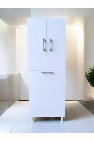 خزانة متعددة الأغراض Home Infinity مع سلة غسيل للحمام أو المخزن أو الألعاب 