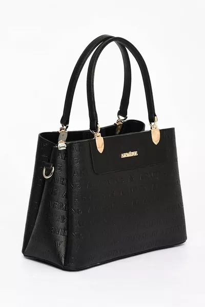 حقيبة كتف نسائية كلاسيكية  سوداء ليزر