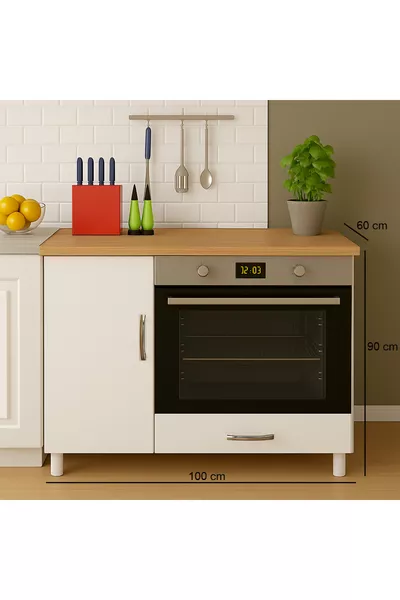 Inbouwoven- en kookplaatkast Set Bovenkookplaatkast Multifunctionele kast Keukenkast