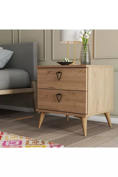 Versace 2-Drawer Nightstand Basket