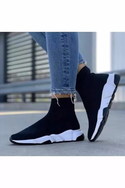 Chaussettes Enfant Unisexe Baskets Modèle Noir