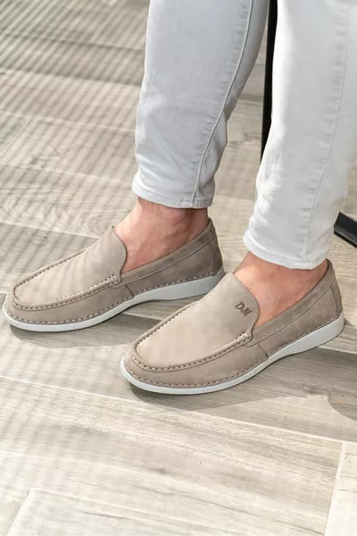 حذاء رجالي من الجلد الطبيعي، حذاء يومي، حذاء صيفي، حذاء لوفر