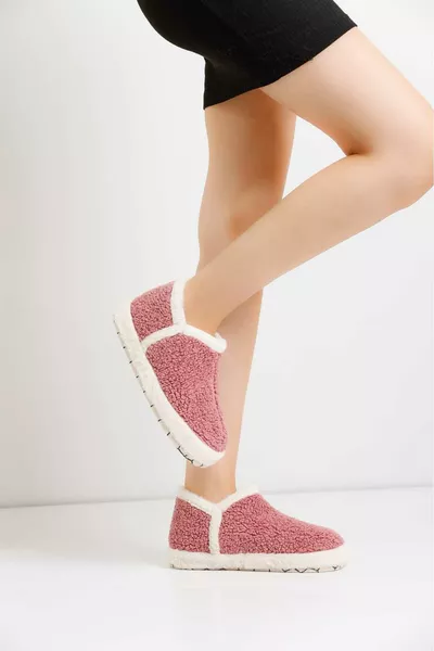 Kadın Hafif Pofuduk Panduf Ses Yapmaz Kalın Taban Ev Ayakkabısı