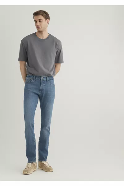 Jake Krmzbyz Premium Puslu Vintage Jean Pantolon 