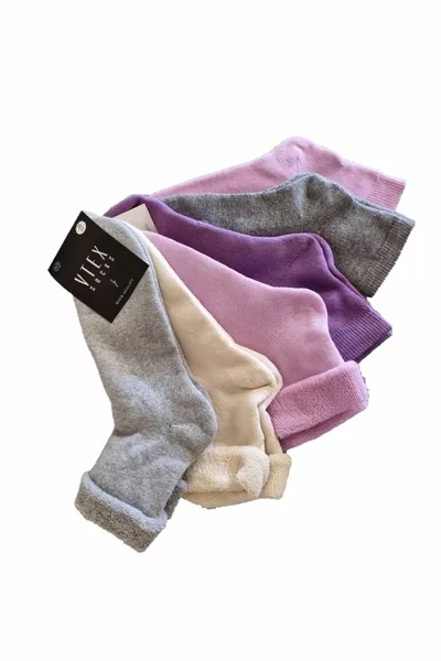 6-Pack Women's Sock Towel Winter Soft Home Socks High Cotton Seamless