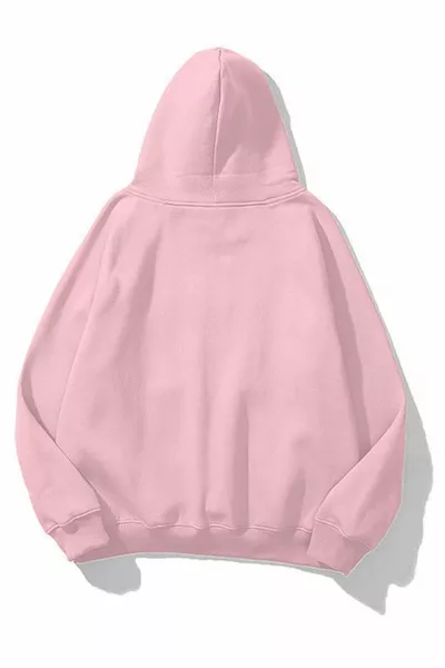 Felpa Unisex con Stampa di Pietre sui Denti Rosa