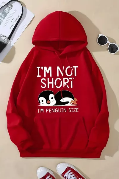 I'm Not Short Printed Unisex Oversized Sweatshirt