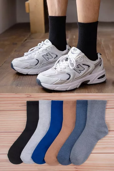 جوارب تنس عادية للجنسين، 6 أزواج