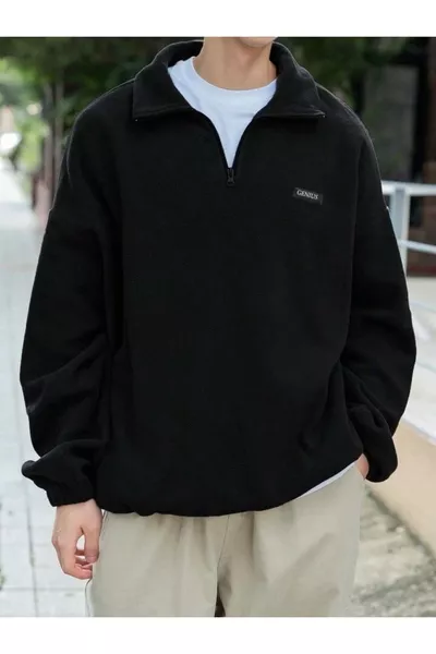 Sweat-shirt polaire oversize pour homme, sweat-shirt polaire