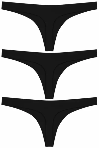 Lot de 3 Culottes String à Coupe Laser Basique - 5