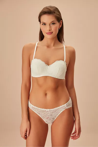 Reggiseno Strapless Semisupporto in Pizzo